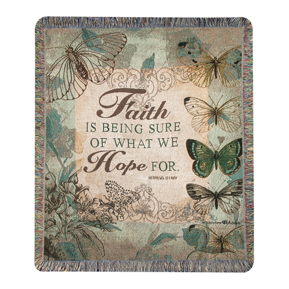 Faith Is Being Sure Tapestry Throw ATFSUR