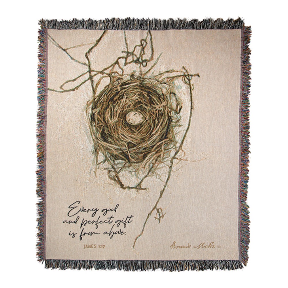 Nest Every Good And Perfect Gift Tapestry Throw ATNESG