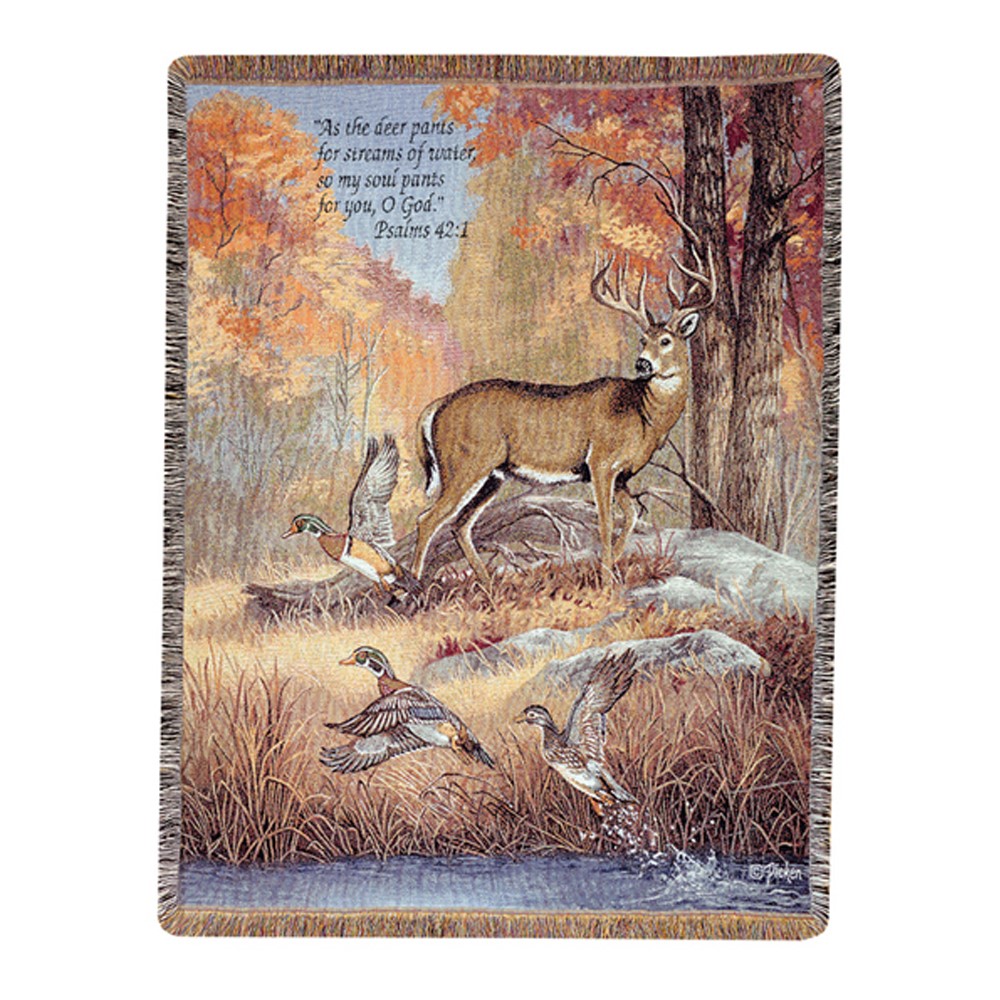 Fur Feathers & Fall w/ Verse Tapestry Throw ATPFFV