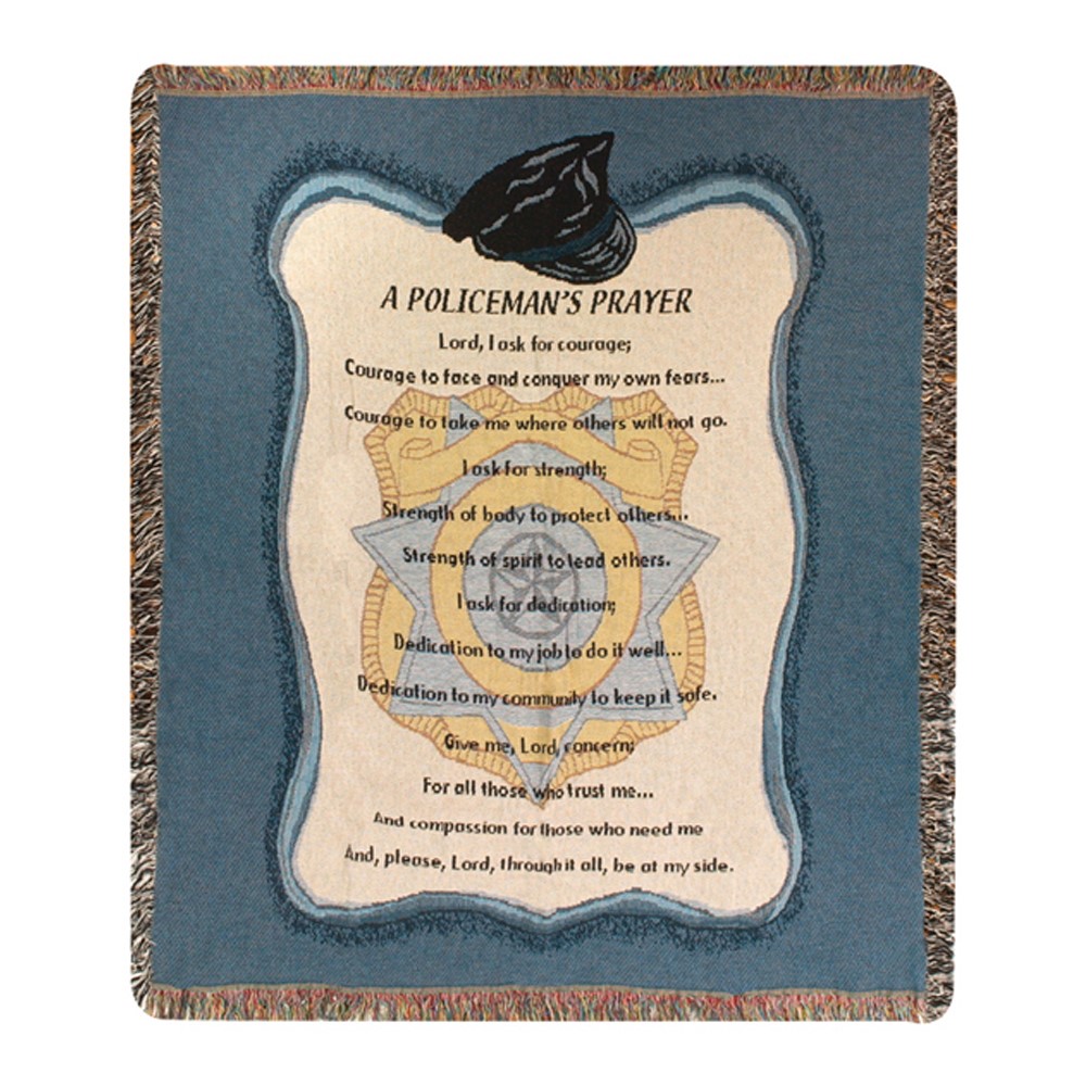 A Policeman's Prayer Tapestry Throw ATPOPR