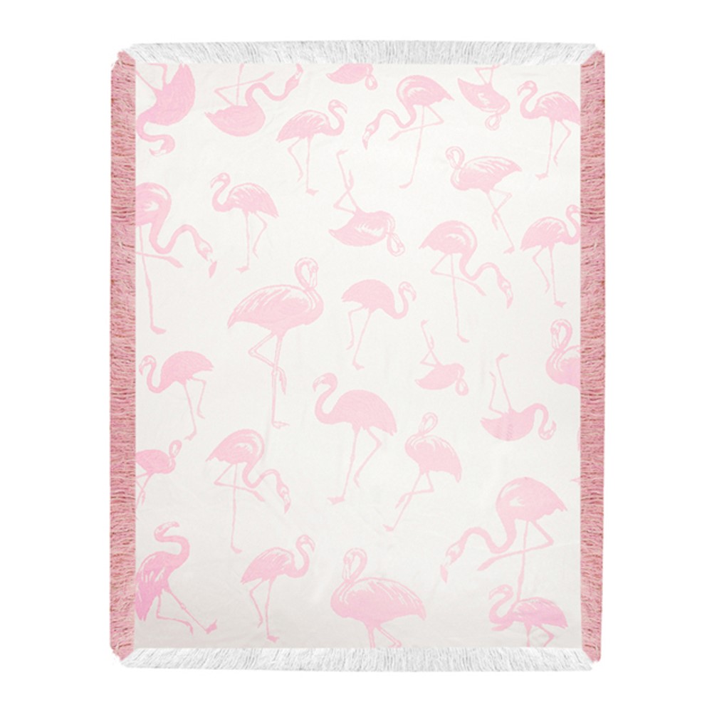 Pink Flamingo Toss Rayon Throw ATRPFT