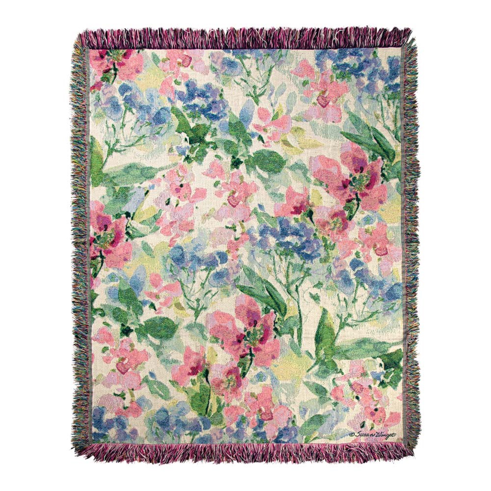 Watercolor Birds & Butterflies Tapestry Throw ATWBB