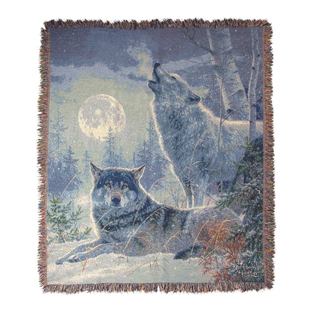 Winter Moonrise Tapestry Throw ATWMW