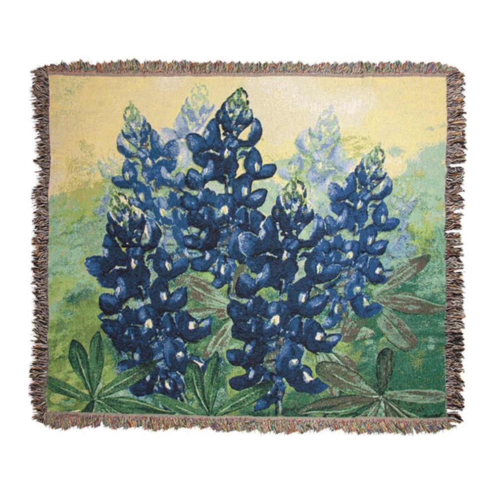Blue Bonnet Tapestry Throw CUSTOM-ATBLBN