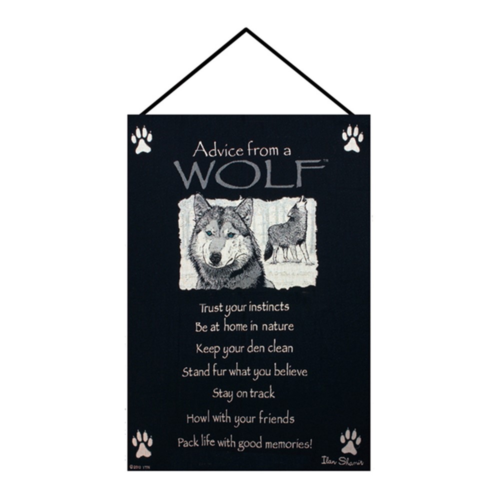Advice From A Wolf Wall Hanging HWAWLF