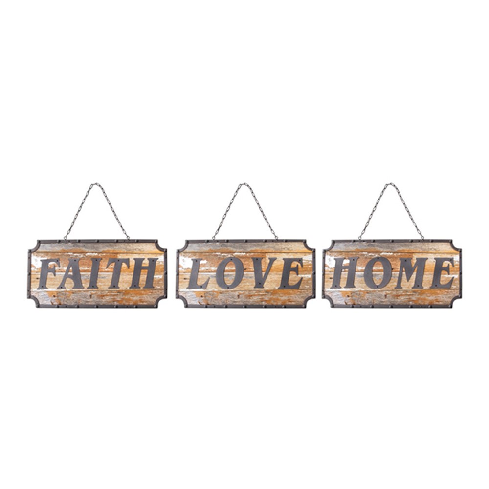 Faith Home Love Wood Sign Assortment IMWSSA