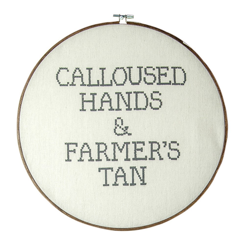 Farmer's Tan Embroidery Loop Sign IOWSFT