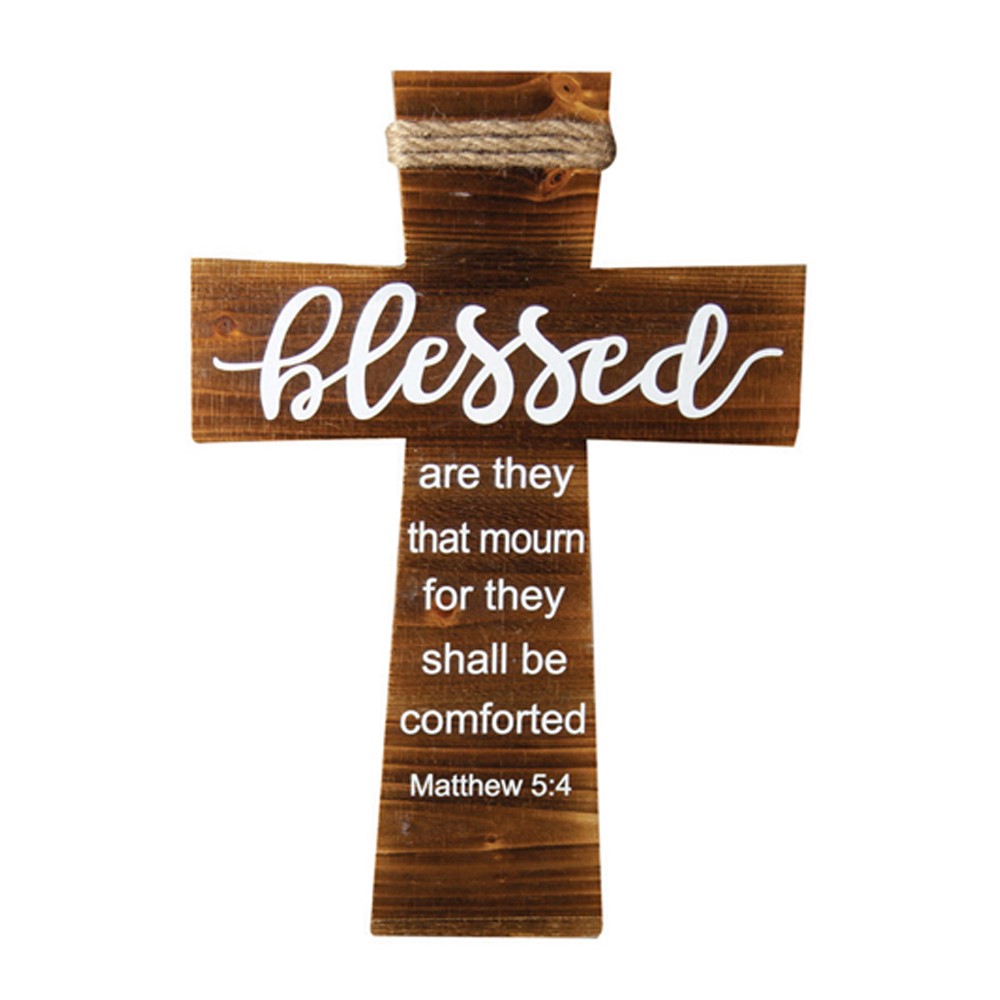 Blessed Are They That Mourn Wooden Wall Cross IWWCBM