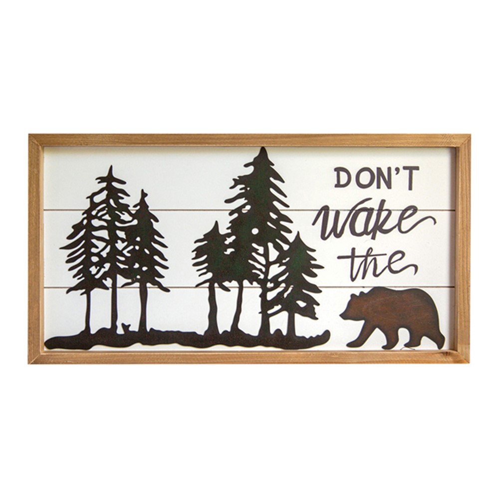 Don't Wake the Bear Printed Handmade Wood Sign 