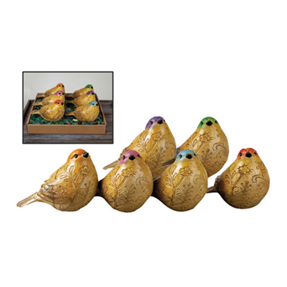 Flocked Carved Bird Carved Birds RMFLCB