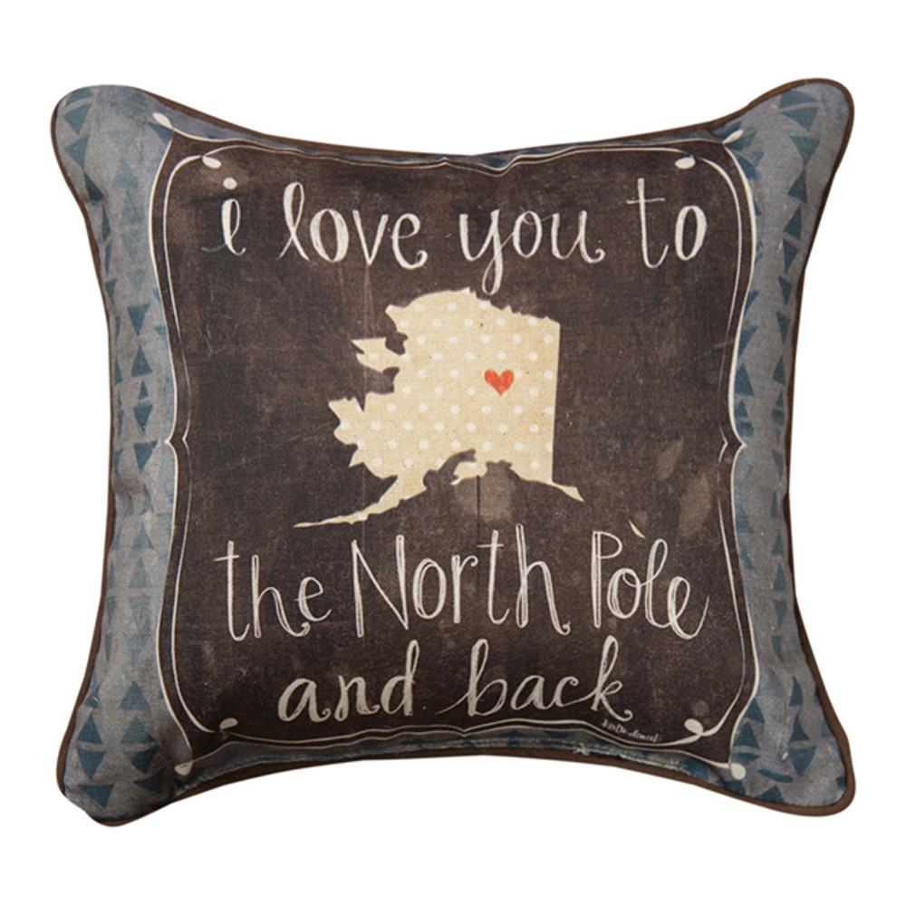 I Love You To North Pole & Back Pillow SDPLNP