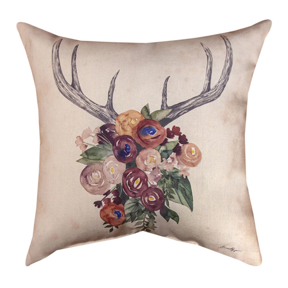Flower Antlers Climaweave Pillow SLFLAT