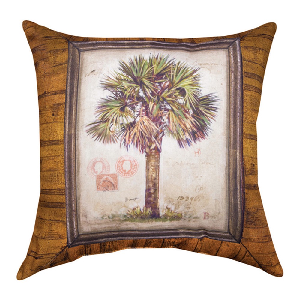 Palm Trees Brown 2 Climaweave Pillow SLPTB2