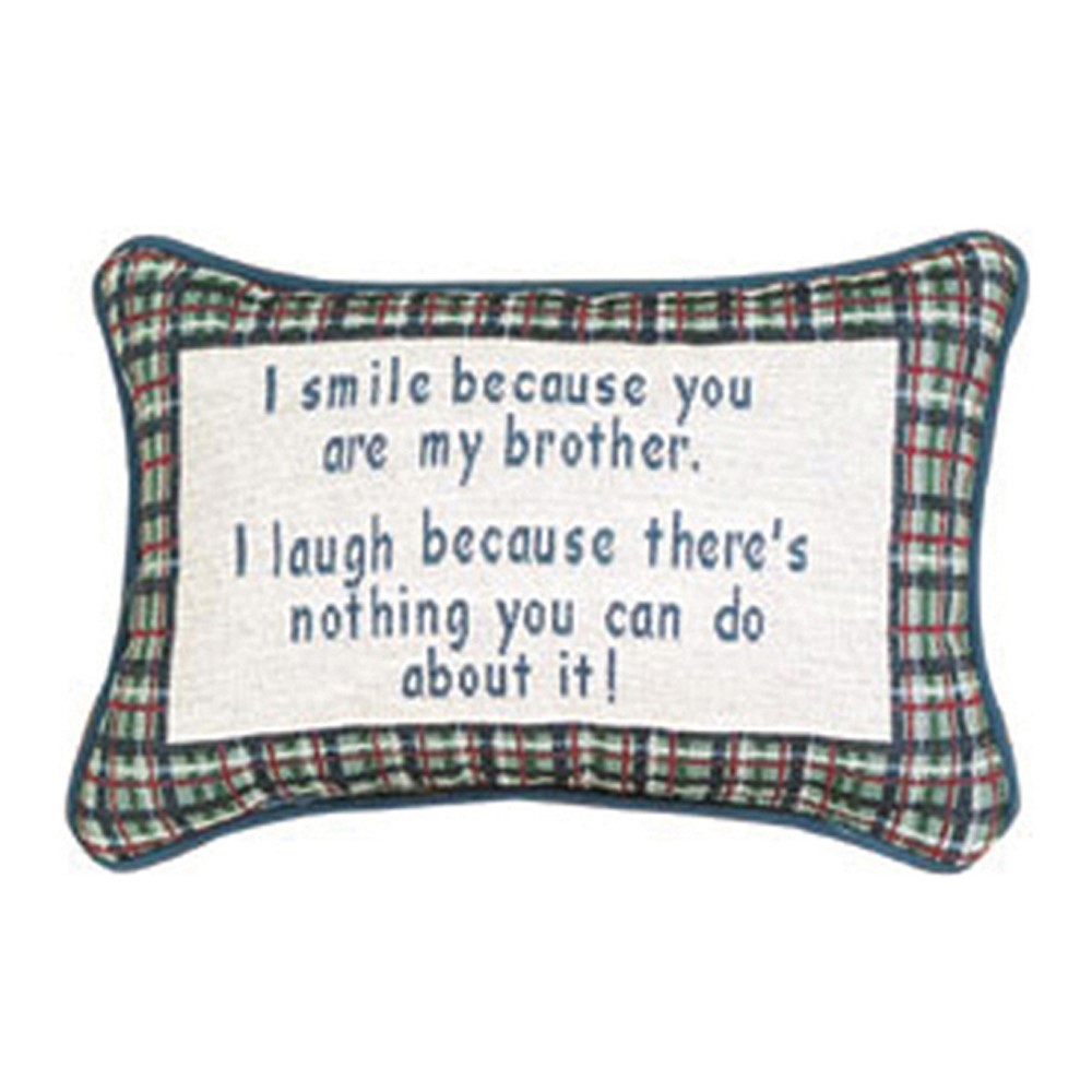 I Smile Because...Brother Word Pillow TWILBB