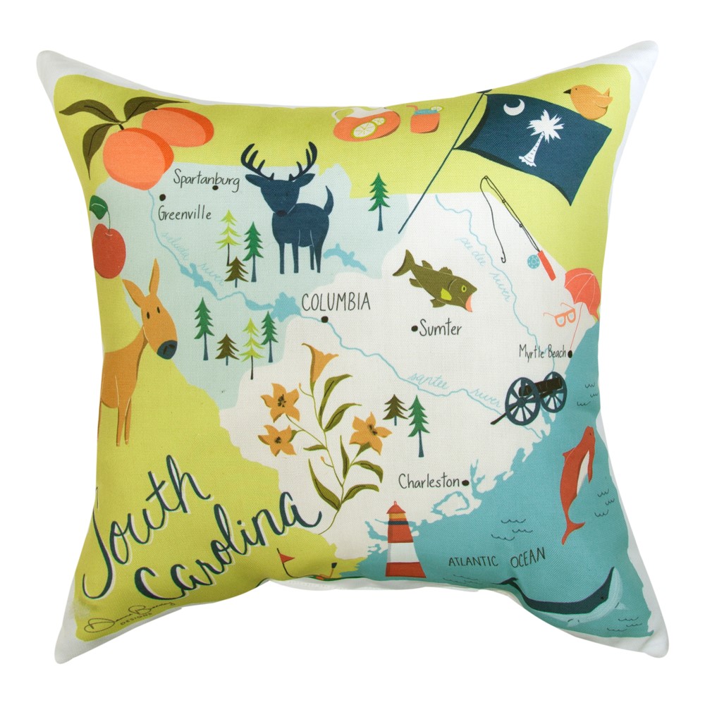 South Carolina Map Climaweave Pillow Manual Woodworkers Weavers