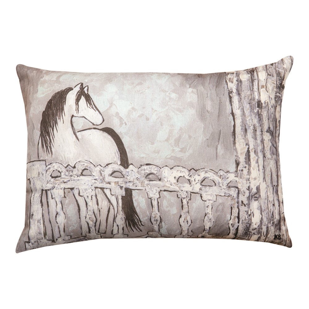 Farm Sketch Horse Stable Climaweave Pillow SHFSHS
