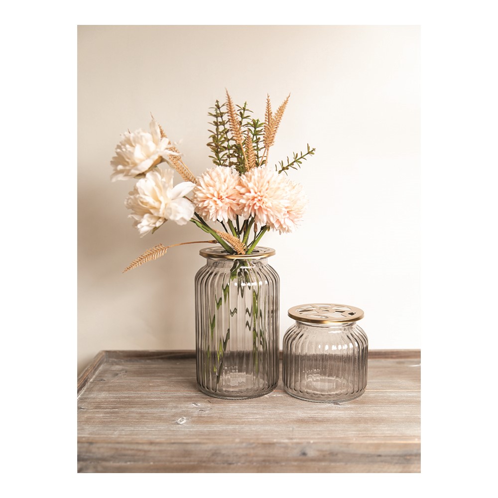 Glass Jar W/ Frog Lid - Grey Large IGGLGRL