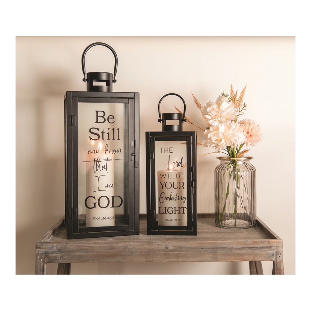 Be Still Metal Lantern Asst IMINLS