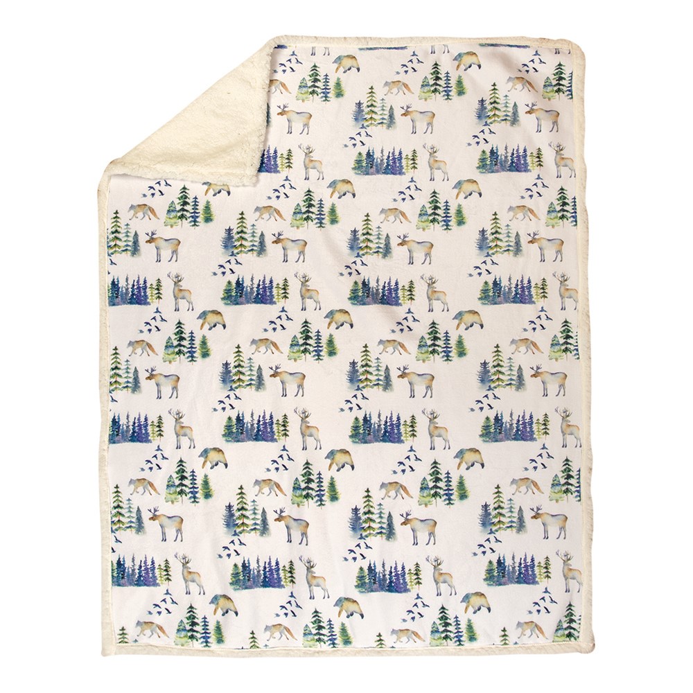 At The Cabin Sherpa Fleece Throw AIACCA