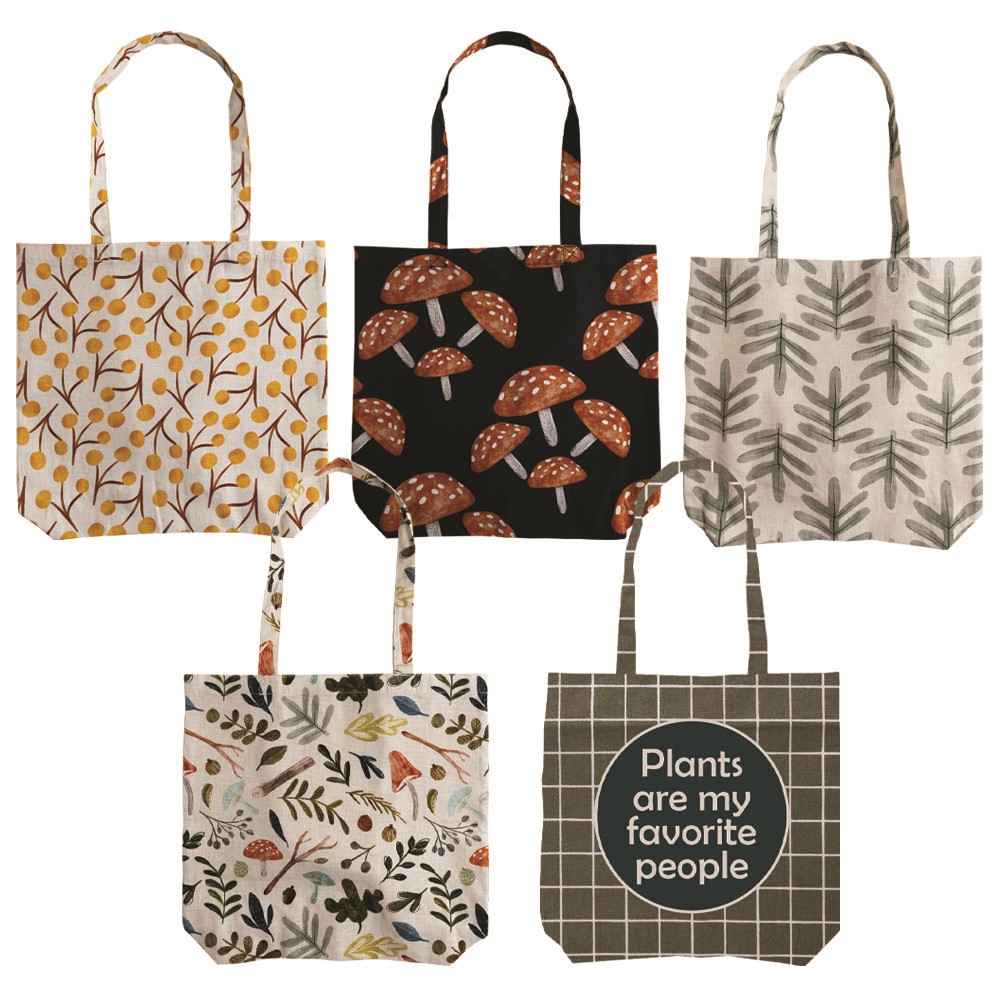 Into The Garden Cotton Tote Bags Asst IOIGCT