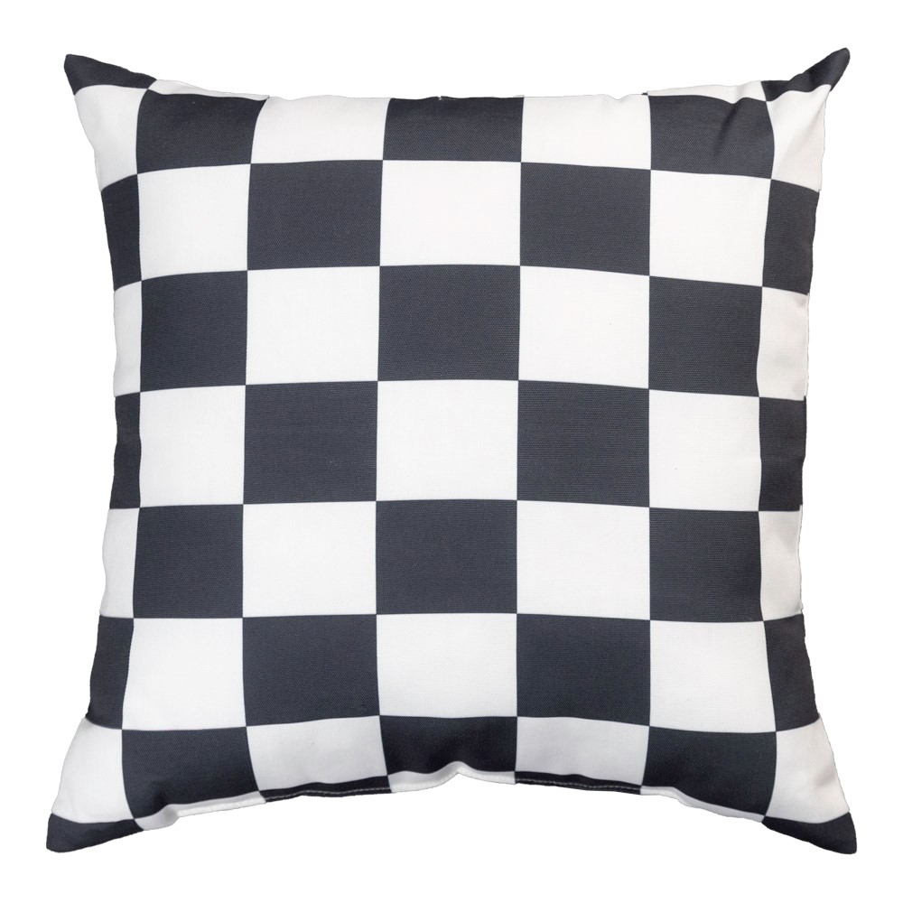 Checkerboard Black Climaweave Pillow SLCHBL