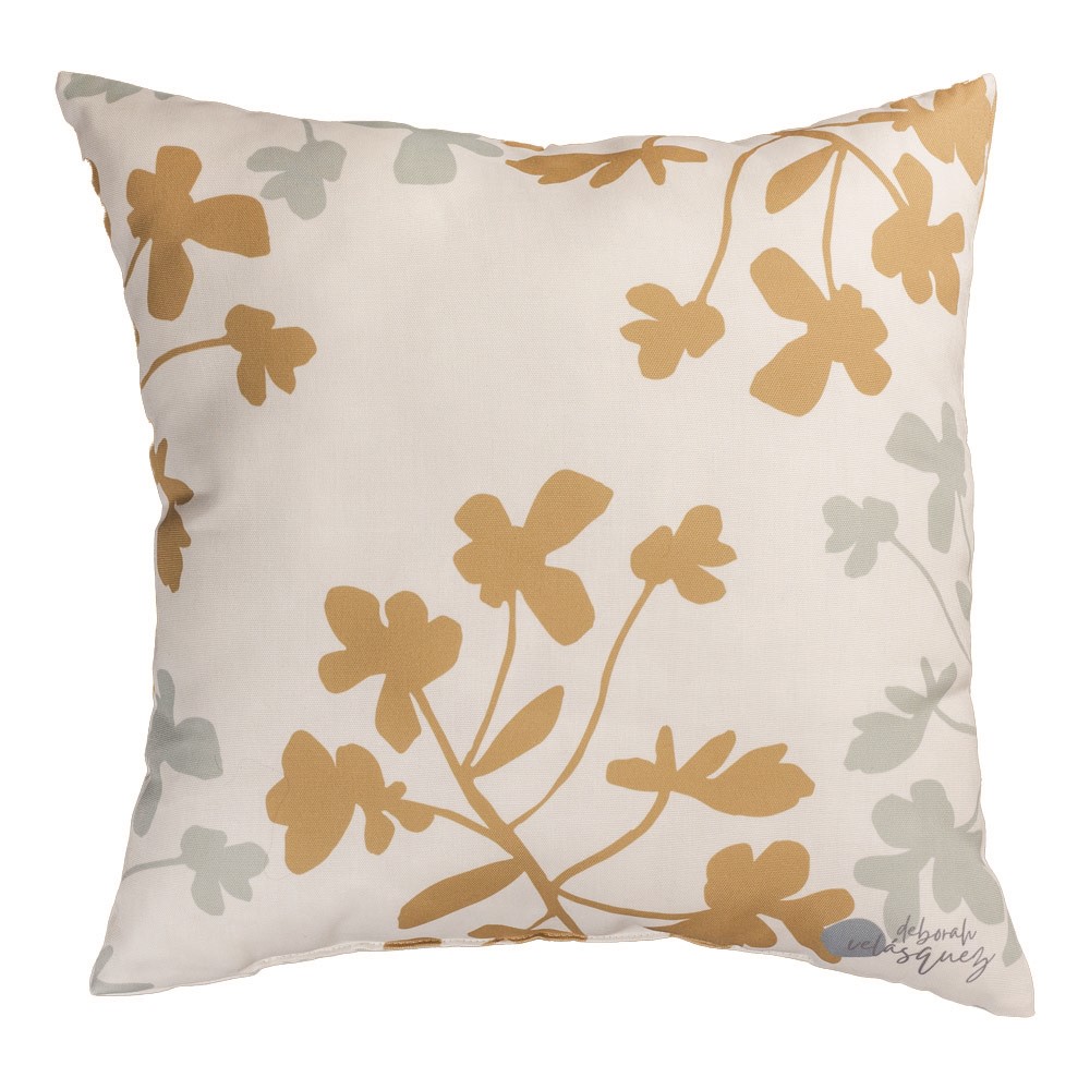 Tan Florals Climaweave Pillow SLTNF