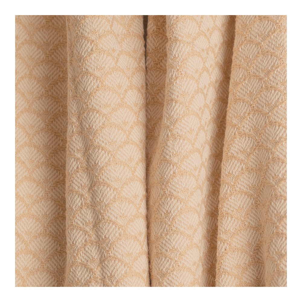 Scalloped Tan Throw ASSCAT