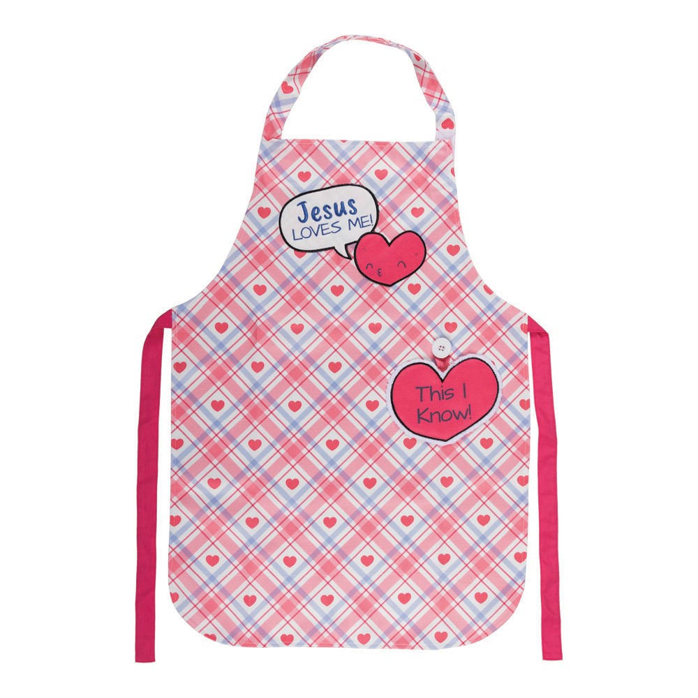 Jesus Loves Me Apron Kids Apron W/ Hand Towel | Manual Woodworkers