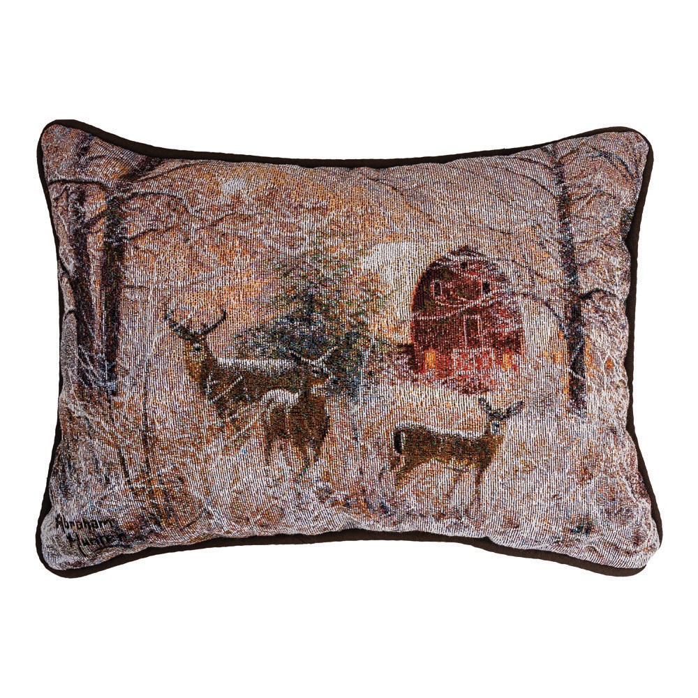 Winter Moonlight Rectangle Woven Pillow THWINM