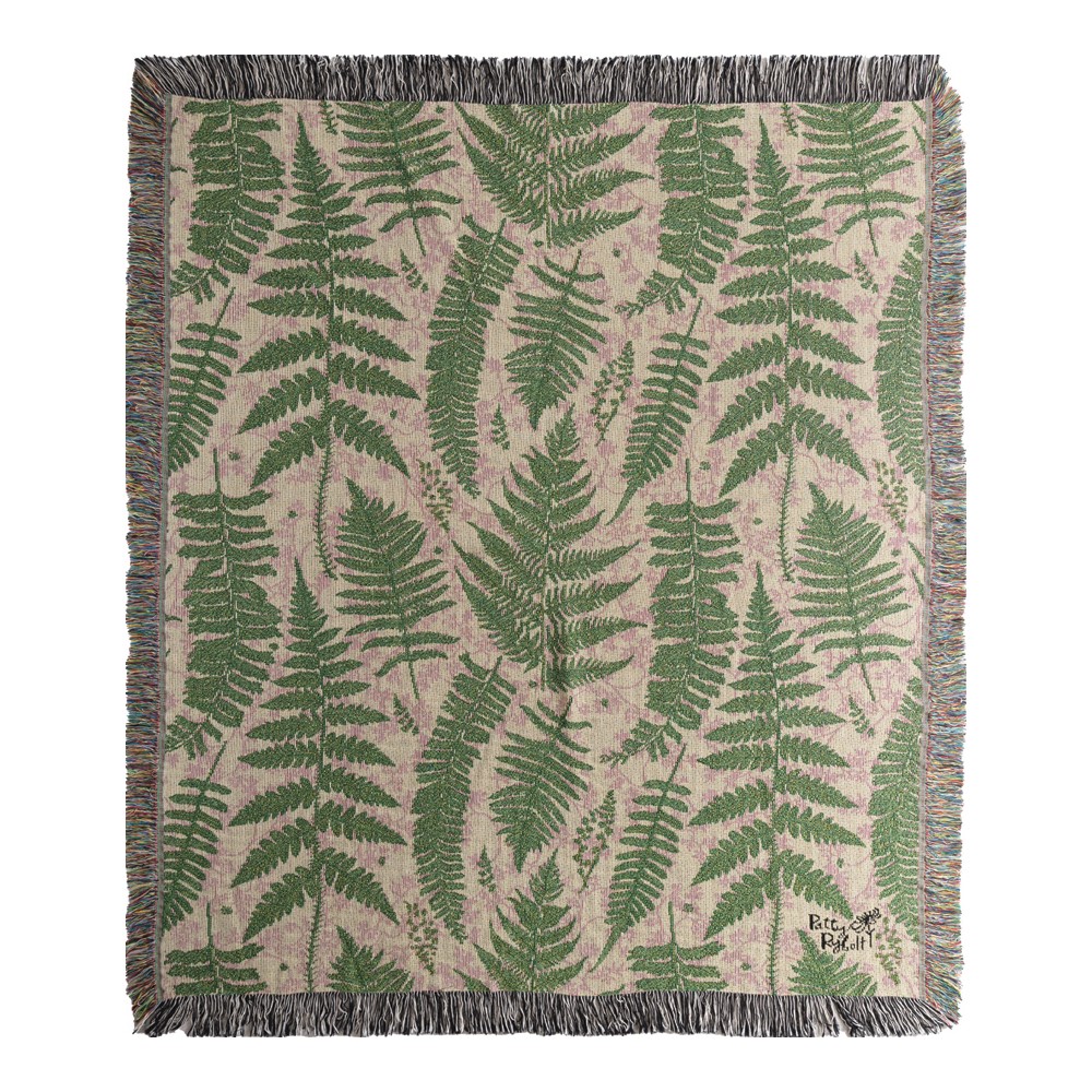 Ferns And Mushrooms Tapestry Throw ATFEMU