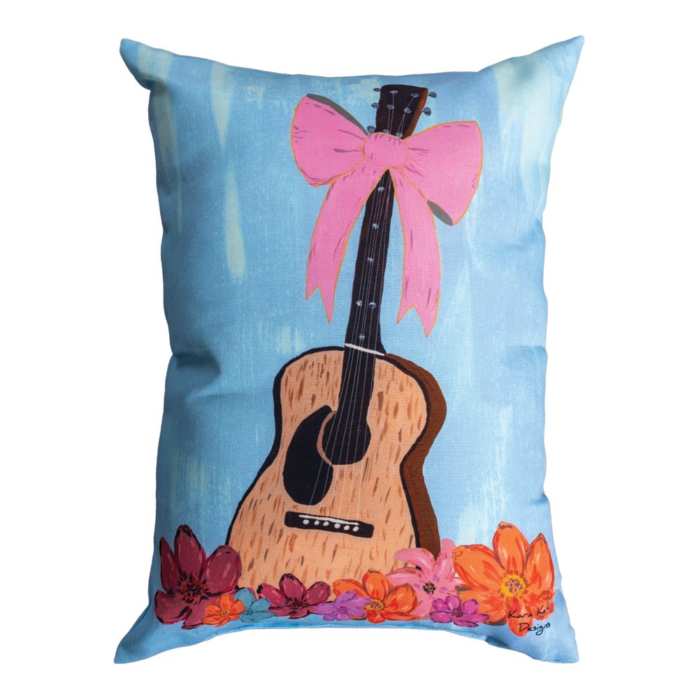Guitar With Bow Climaweave Pillow SHGUWB