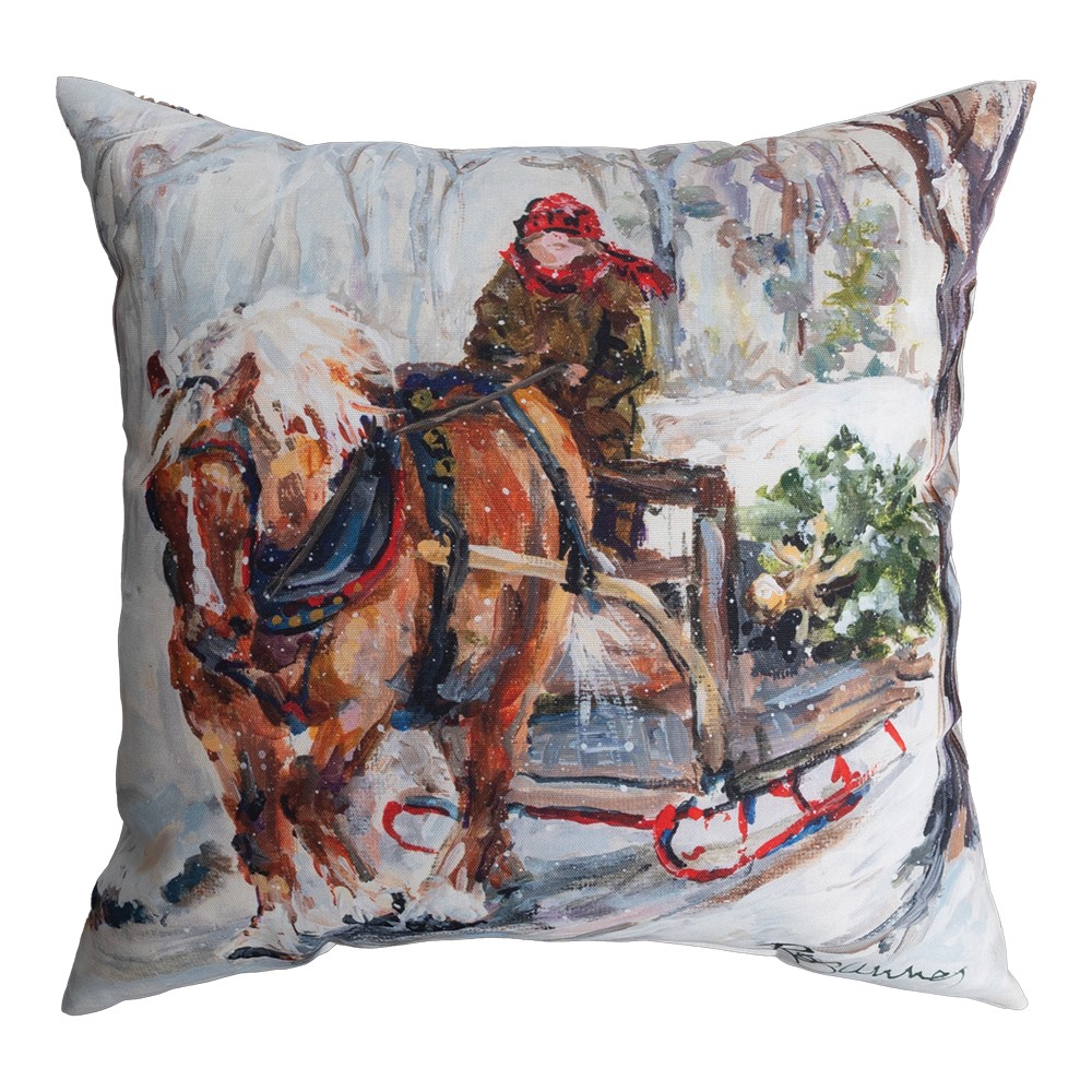 Bringing Home The Christmas Tree Climaweave Pillow SLPBHT