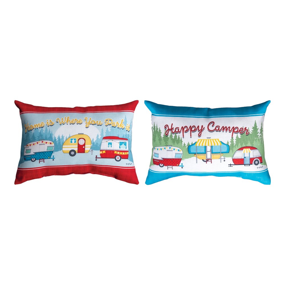 Happy Camper - Home Is Where You Park It Climaweave Word Pillow SWPBHP