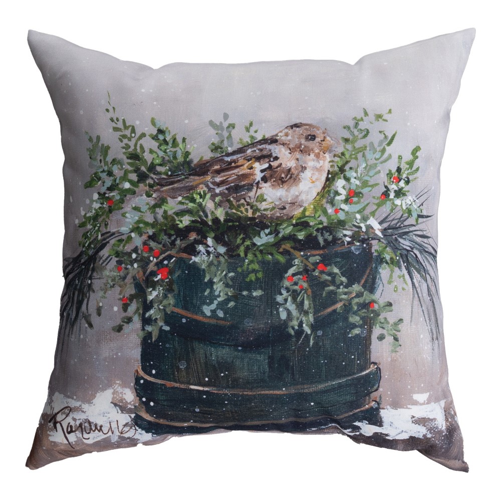 Little Brown Bird On Pot Climaweave Pillow SLPBOP