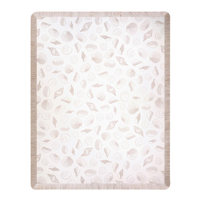 Seashells Natural Bisq Rayon Throw A10ENB