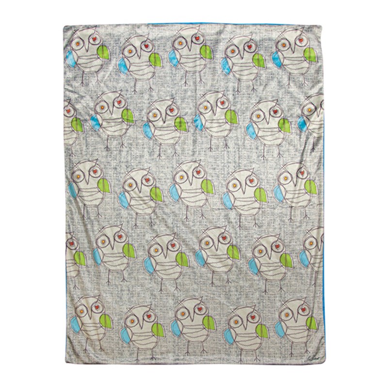 Stitch Happy Owl 2-Layer Throw AIIZOW