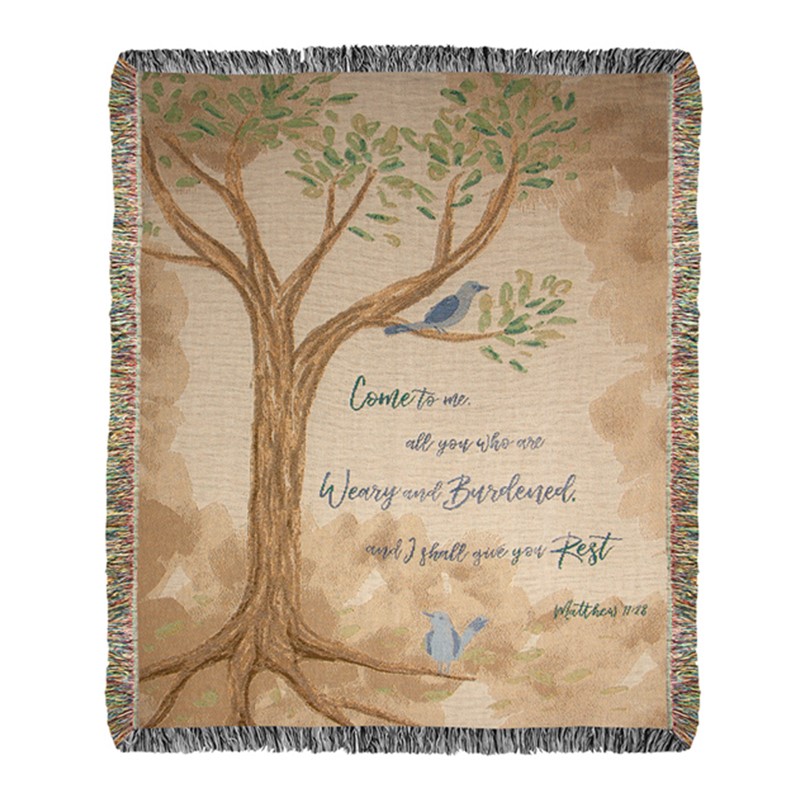 Come To Me All Who Are Weary Tapestry Throw ATCTMA