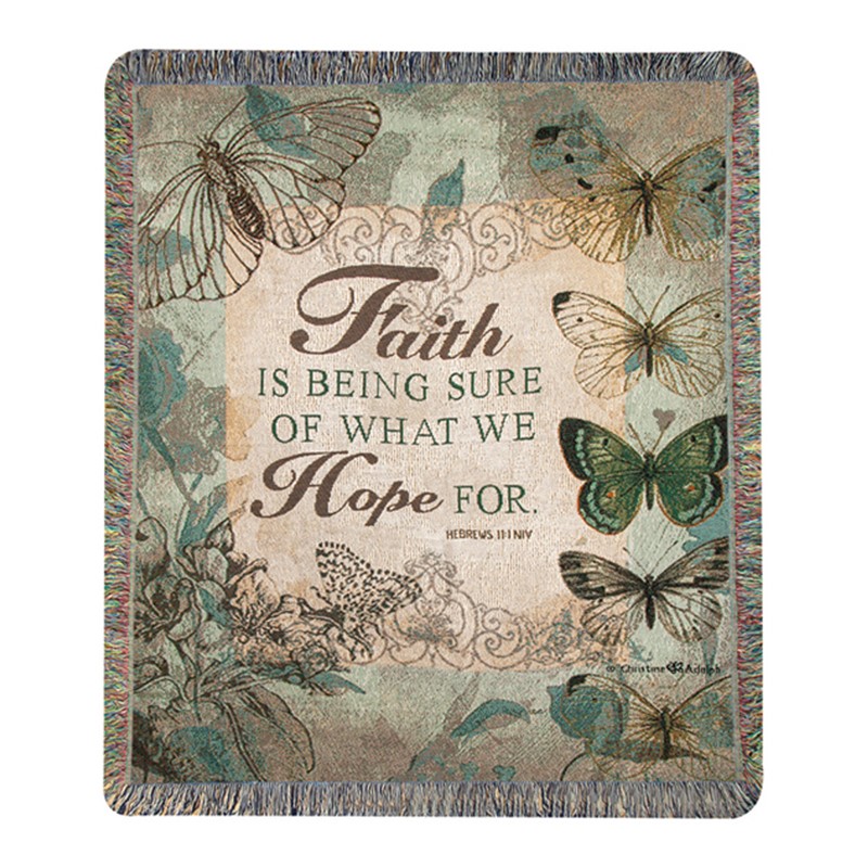 Faith Is Being Sure Tapestry Throw ATFSUR