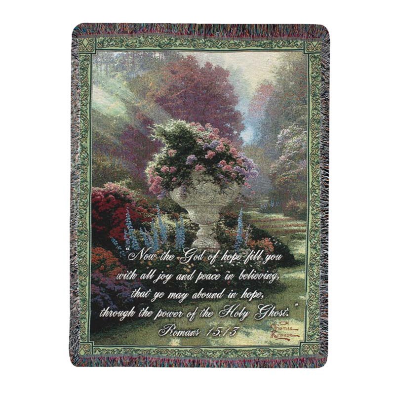 The Garden of Hope w/ Verse Tapestry Throw ATGOHV