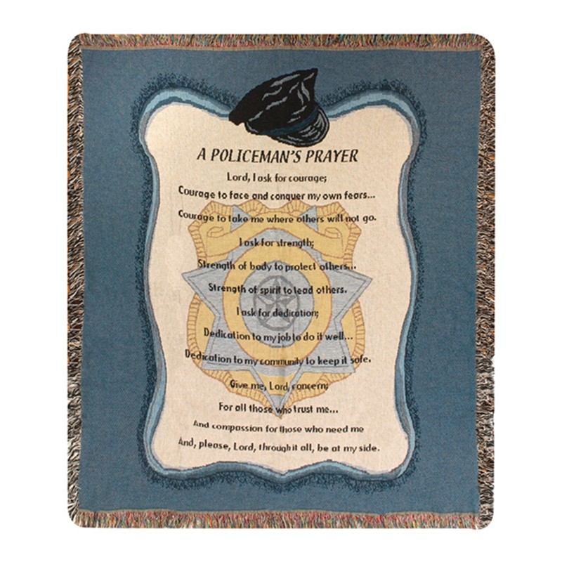 A Policeman's Prayer Tapestry Throw ATPOPR