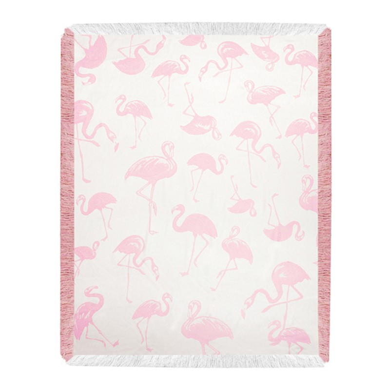 Pink Flamingo Toss Rayon Throw ATRPFT