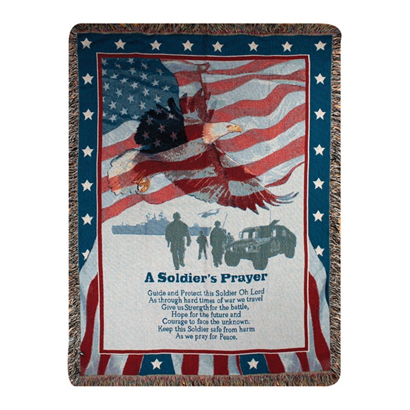 A Soldier's Prayer Tapestry Throw ATSOLD