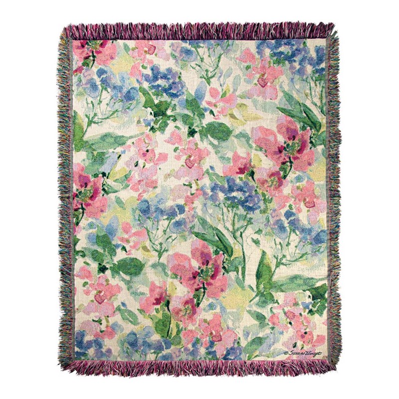Watercolor Birds & Butterflies Tapestry Throw ATWBB
