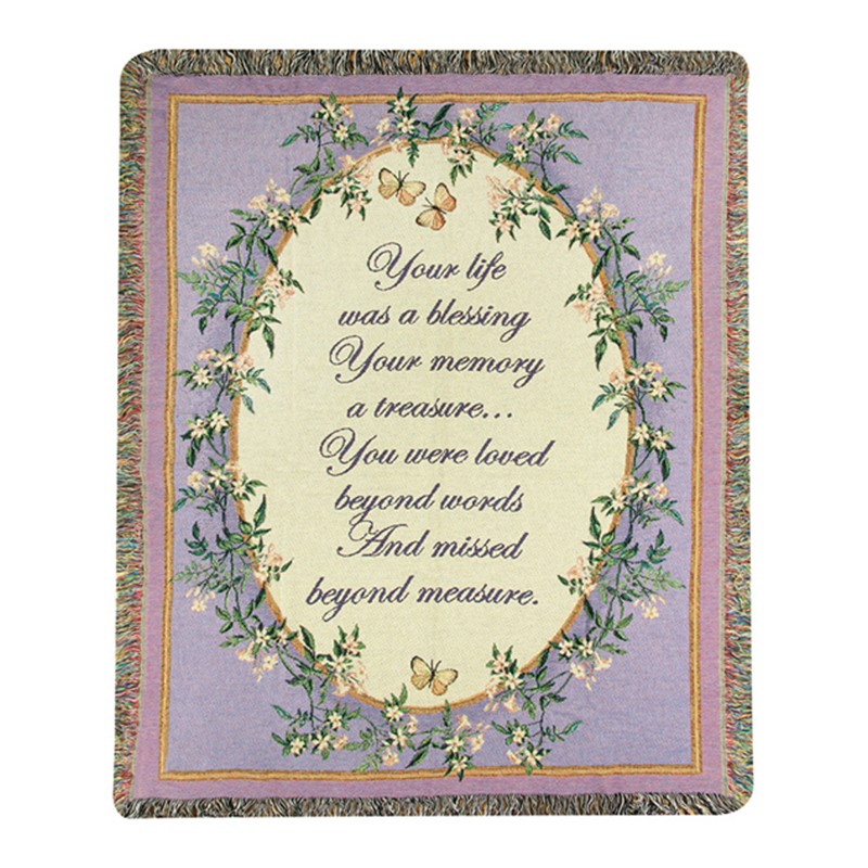 Your Life Was A Blessing Tapestry Throw ATYLWB