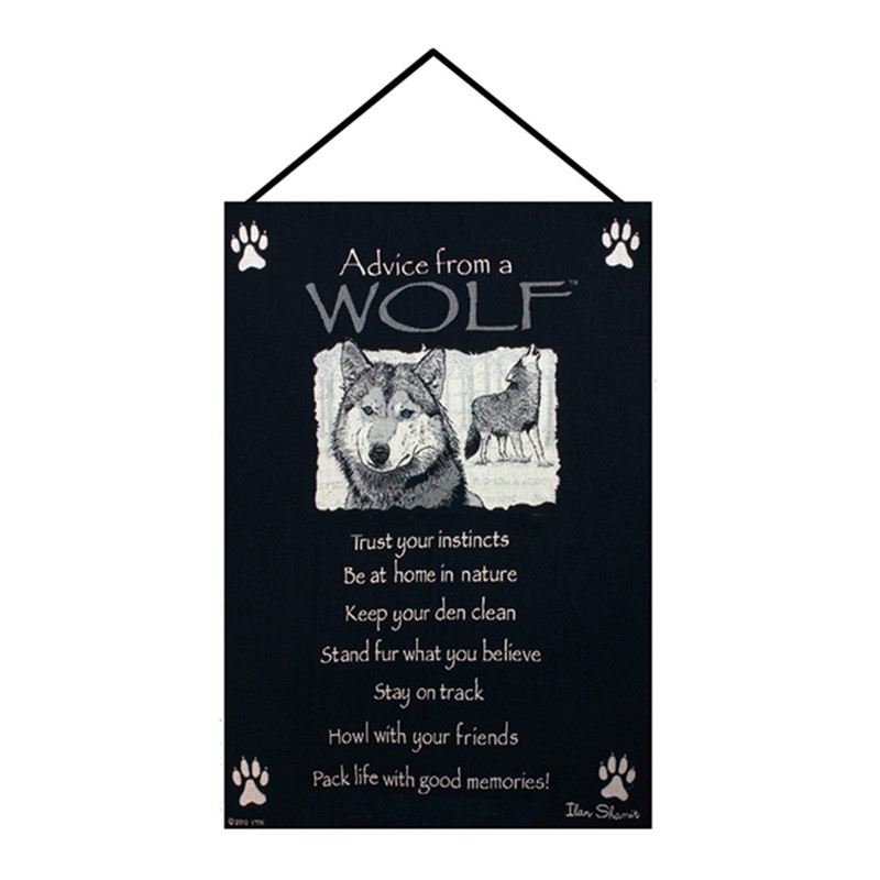 Advice From A Wolf Wall Hanging HWAWLF
