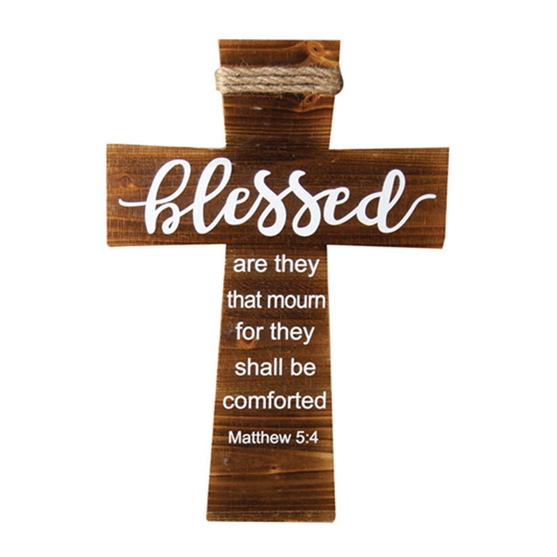 Blessed Are They That Mourn Wooden Wall Cross IWWCBM