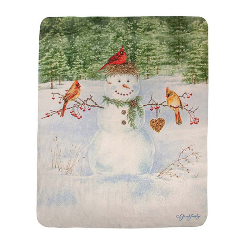 Happy Snowman Sherpa Fleece SAHHS