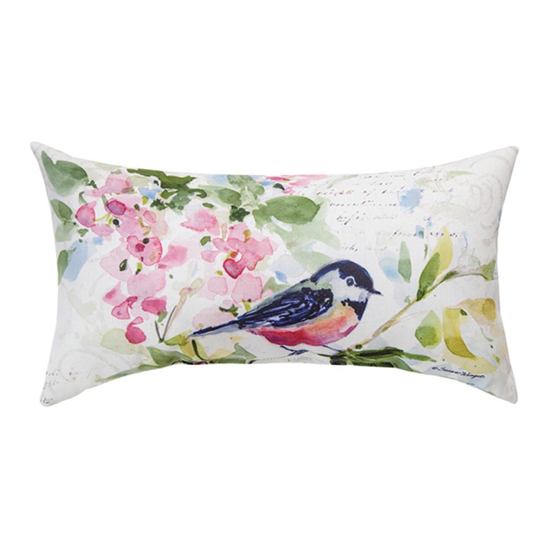 Watercolor Birds & Butterflies Climaweave Pillow SHWBA
