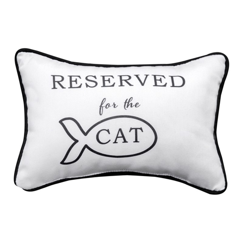 Reserved For The Cat Word Pillow SWRFTC
