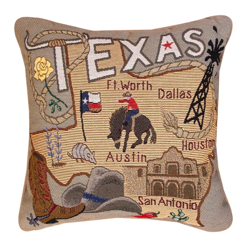 State To State Texas Pillow TLSSTX
